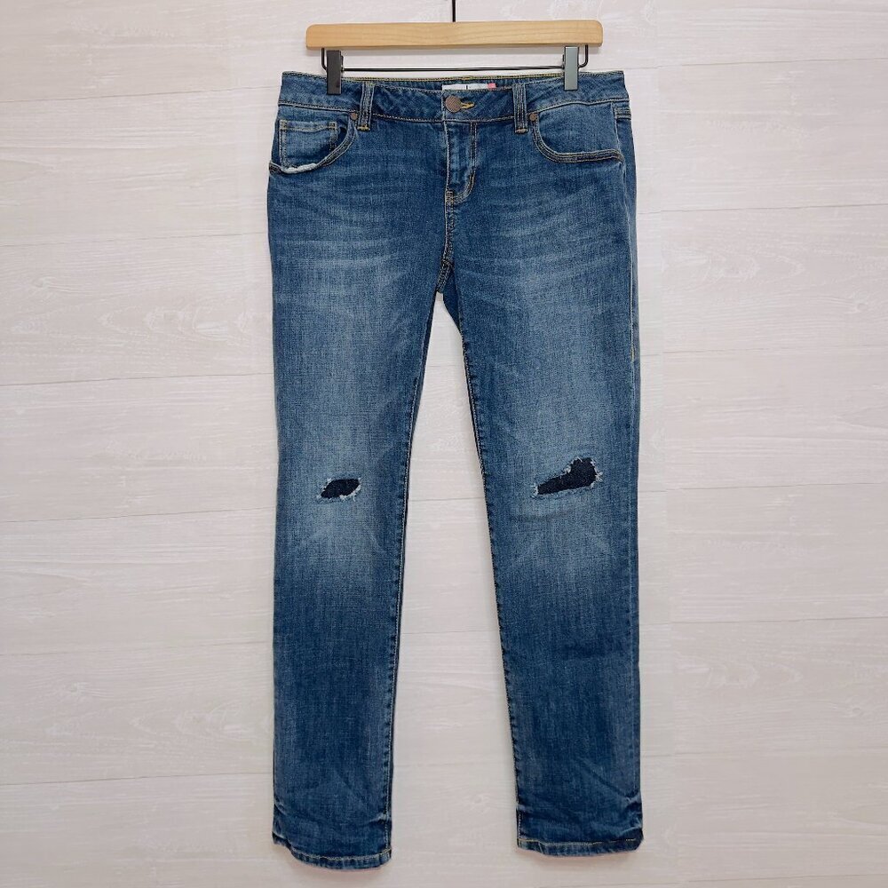 Cabi #5695 Women's Dark Wash Low Rise Denim Slim Boyfriend Jeans size 4